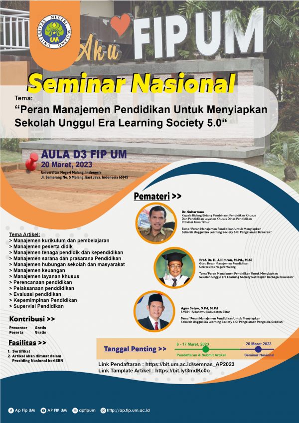 Seminar Nasional Departemen Administrasi Pendidikan Fakultas Ilmu Pendidikan Universitas Negeri